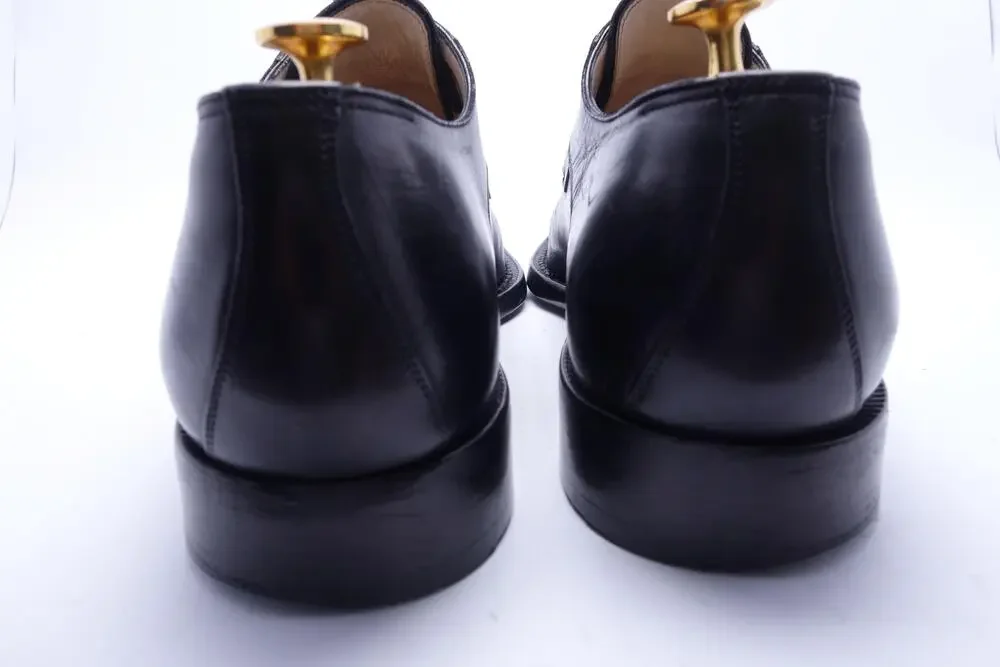 Bruno Magli Caton Shoes Mens Size 11 Black Leather Derby Dress Made In Italy